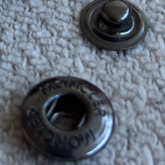 Moncler White Chrome Snap Button Replacement Repair Kit Authentic Original Spare - Picture 4 of 6